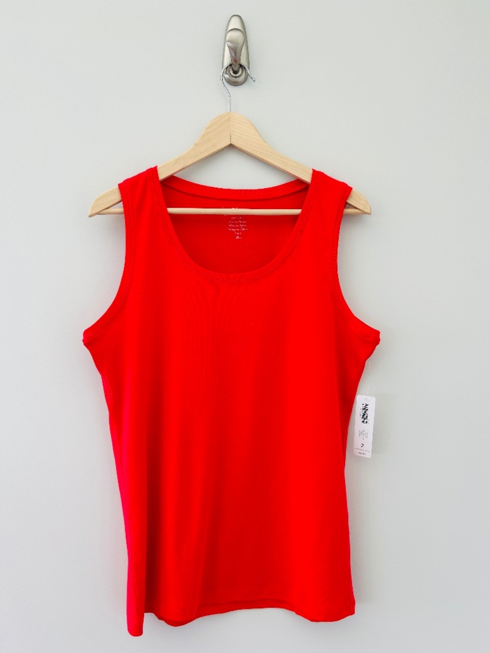 NWT Chico's Angelo Basic Knit Tank in Hibiscus Sz 2/L